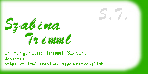 szabina trimml business card